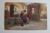 ZAGINIONY ŚWIAT ROZPACZ POD STUDNIĄ przedwojenna