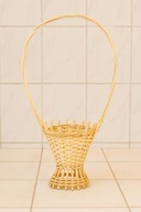 Koszyk wiklinowy dekoracyjny – jasny, ręcznie robiony, vintage styl