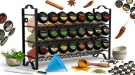 Stojak na przyprawy 24 szklane słoiki