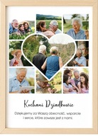 Kolaż zdjęć dla Dziadków personalizowany plakat prezent Dzień Babci Dziadka