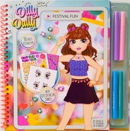 Szkicownik Make-up Top Model MAKIJAŻ Naklejki Kryształki do twarzy Markery