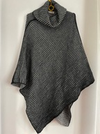 N PONCZO WŁOSKA PELERYNKA COCOGIO CZERŃ POPIEL GOLF