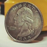 Piękna Srebrna Moneta Amerykańska 1865 USA Jeden Dolar