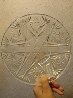 Misa kryształowa i sześć salaterek Ząbkowice wzór nr 1221 z 1910 r.