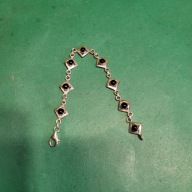 Bramzoletka Damska SREBRO 925 pr z 8- kamieniami -ONYX