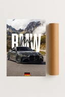 Plakat bez ram 21x30cm BMW M4 Krajobraz Sport Auto Design Prezent Hit