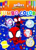 KOLOROWANKA JUMBO AŻ 256 STRON MARVEL SPIDEY + 4 ARKUSZE NAKLEJEK