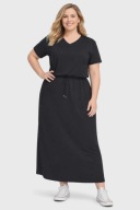 Duża Czarna Sportowa Sukienka Big Size 52/54/56