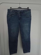gina denim slim 44 spodnie dżins strecz proste ze średnim stanem niebieskie