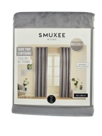 Smukee Zasłony welwetowe na taśmie 2szt 140x250cm Szare