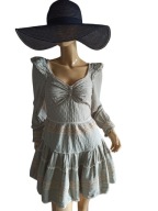 Lou sukienka boho falbany koronka 34/36