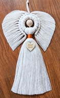 Anioł stróż domu Aniołek Makrama Angel BOHO serce