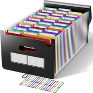 TECZKA NA DOKUMENTY HARMONIJKOWA ORGANIZER ROZMIAR A4 26 PRZEGRÓDEK