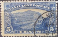 Kanał panamski stary znaczek (10/2