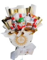 Box komunijny Kinder kielich drewniany biało złoty Pierwsza Komunia Święta