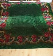 DOM W LIKWIDACJI SECESYJNY-OBRUS-AKSAMIT IGIEŁKOWY-WZOR RÓŻE