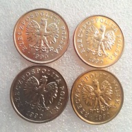 5 groszy 1990, BARDZO DOBRY STAN, aż trzy monety + gratis.