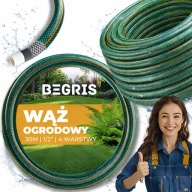 WĄŻ OGRODOWY 1/2 ZWIJANY 30M ELASTYCZNY 4 WARSTWOWY GUMOWY MOCNY WYTRZYMAŁY