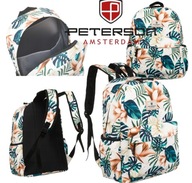POJEMNY MIEJSKI PLECAK DAMSKI MLODZIEZOWY A4 ODPORNY NA WODĘ PETERSON