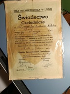 Świadectwo czeladnicze 2 dokumenty Łódź 1950