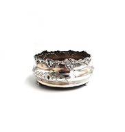 Platerowana bomboniera misa lata 20 dekoracyjna motywem kwiatów posrebrzane