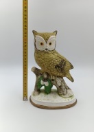 Sowa z ceramik ślicznie malowana - Portugalia duża 23cm kolekcjonerska B1z2