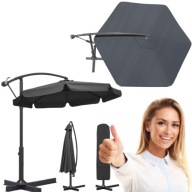 PARASOL OGRODOWY DUŻY 3,5M SKŁADANY Z WYSIĘGIEM PODSTAWĄ FALBANĄPOKROWIEC