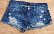 Spodenki jeans,szorty jeansowe Tally Weijl XS przetarcia