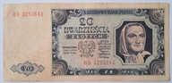 Banknot PRL 20 zł 1948 rok SERIA: HD