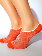 Skarpety skarpetki stopki buźki śmieszne bawełna kolorowe pomarańczowe