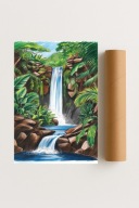 Plakat bez ramy 40x50 cm Wodospad w dżungli 2 | Pomysł na Prezent