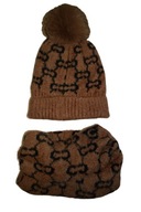 KOMPLET DAMSKI CZAPKA + KOMIN nr 463A