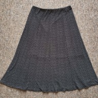 Spodnica damska czarna w groszki rozkloszowana na gumkę r. 44