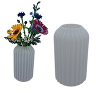 WAZON PLASTIKOWY NIETŁUKĄCY BIAŁY NA KWIATY NOWOCZESNY H 20,5 cm XXL Wysoki