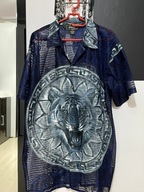 Z Koszula imprezowa tygrys tajemniczy znak prześwitująca duże M - XL