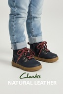 Clarks Nova Hike T trzewiki skórzane granatowe rozm. 20