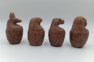 Egipt - rzeźby z kamienia - Kanopy - 4 figurki bardzo ładne kolekcjonerskie