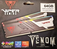 Patriot Viper Venom RGB DDR5 64GB (2x32GB) 6000MT/s CL30 AMD EXPO