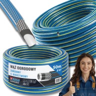 WĄŻ OGRODOWY ZBROJONY 3/4" CAL ZWIJANY 50M 4 WARSTWOWY ELASTYCZNY GUMOWY