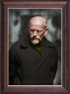 Obraz Janusz Korczak portret w drewnianej ramie ze szkłem