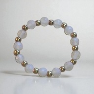 PIERŚCIONEK ELASTYCZNY,OPAL,SREBRO 925