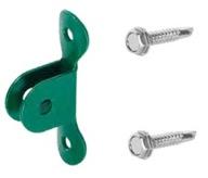 Uchwyt podpory (odkosu, wspornika) słupka ogrodzeniowego + 2 wkręty zielony