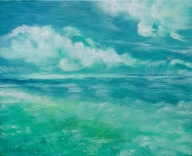 AKWAMARYNA impresja Obraz olejny 30/24 Sylwiana Herbańska