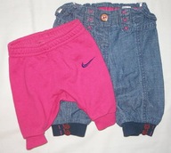 NIKE spodenki pumpy i jeansy 0+, 2 szt.