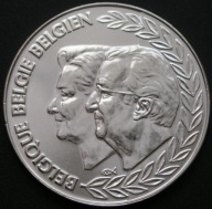 Belgia 250 franków 1999 - para królewska - srebro