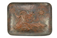 PRL PIĘKNA PLAKIETA DUŻA HERB GDAŃSK NEPTUN METALOPLASTYKA ZOBACZ!