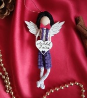 Aniołek handmade makrama