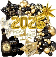 Balony sylwestrowe 2026 – zestaw dekoracji na Sylwestra ozdoby imprezowe