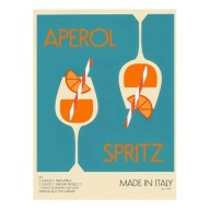 „Koktajlowy Design” – Dekoracyjny Plakat Minimalistyczny - Aperol Spritz
