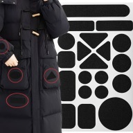 Łatka samoprzylepna czarna do naprawy odzieży 20 sztuk